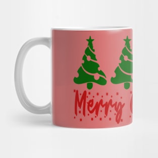 Santa Merry Christmas with Christmas Trees Mug